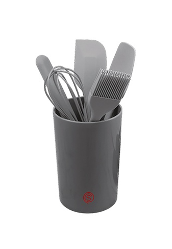 Slique Silicone Kitchen Tools Set w/ Holder Set of 6