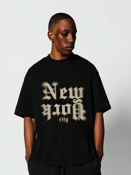 SUMWON Tee With New York Graphic Print