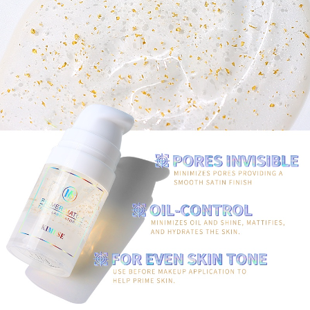 Kimuse 24k Gold Elixir Skin Liquid Primer Make Up Base Hydrating Face Pore Minimizing Makeup