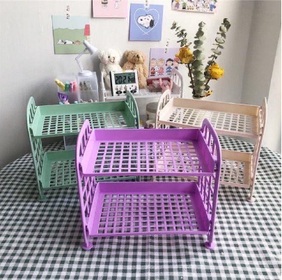 A1 Korean Ins Desk Folding Shelf Simple Creative Debris Storage Artifact-Z502