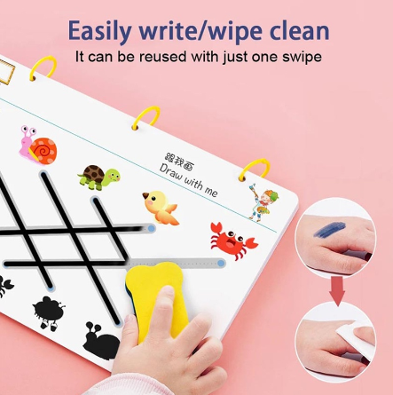 Childen Magical Tracing Workbook Preschool Writing Educational Toys For Kids Early Training Books