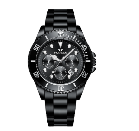 FNGEEN 8080 Men's Quartz Watch ALL BLACK