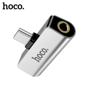 HOCO LS26 2 in 1 Type C to 3.5mm Jack Earphone Charge Converter USB Type-C Audio Adapter for Huawei Mate 40 30 P40 Pro Xiaomi