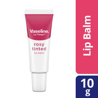 Vaseline Lip Therapy Rosy Tinted Lip Balm Tube with Petroleum Jelly 10G