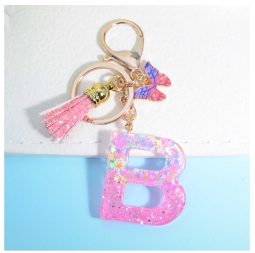 Glitter Star Sequin Filled 26 Letter Keychains With Butterfly Pendant Fashion Tassel Name Initials Key Chains Car Keyrings Gifts B