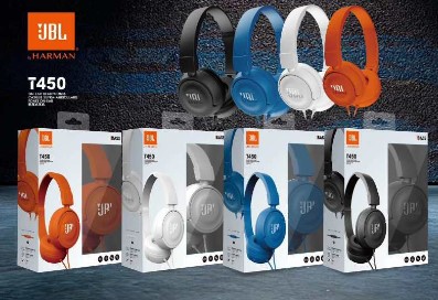 JBL Headphone T-450 Extra Bass Headset Stereo headphones with Mic