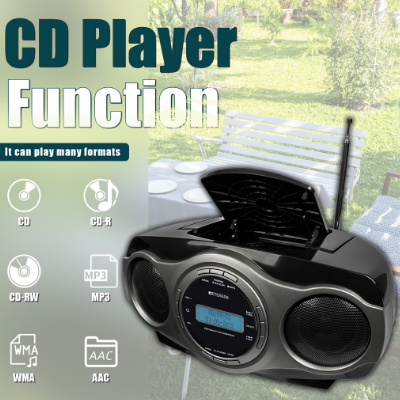 Retekess TR631 DAB Portable CD Player Boombox with FM Stereo Radio