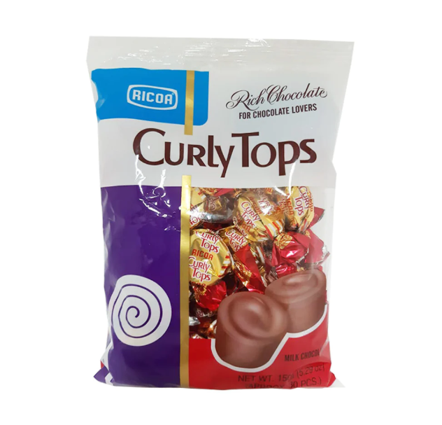 Ricoa Curly Tops Milk Chocolate 30's