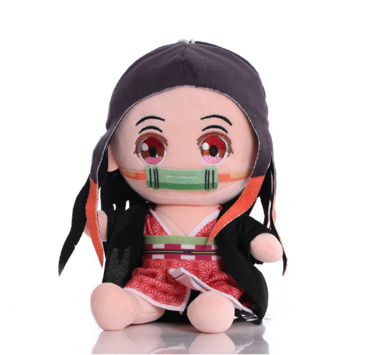 20CM Demon Slayer Plush Toys Kawaii Kamado Tanjirou Agatsuma Zenitsu Kamado Nezuko Stuffed Dolls Lovely Pillow DS12