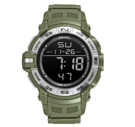 Smael 1511 Fashion Sport Watch Men's Casual Waterproof Digital Wristwatch Week Display Date Military M05