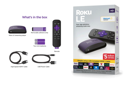 Roku LE Streaming Media Player 3930S4 with High Speed HDMI Cable