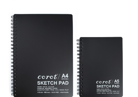 SeamiArt A4/A5 Vintage Sketch Notebook for Sketch Design 110GSM Paper/60 Sheets