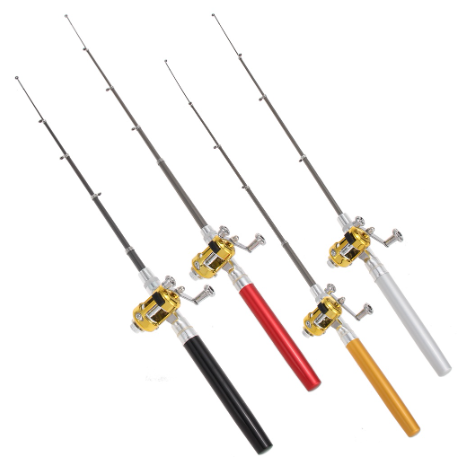 Portable Pocket Fish Pen Fishing Rod Pole Reel Combos