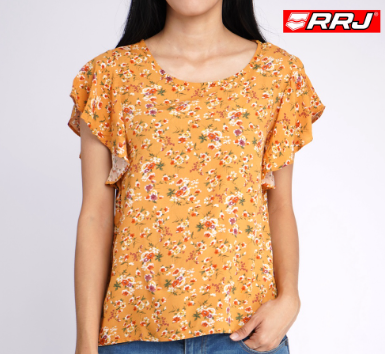 RRJ Ladies Modified Woven Boxy Fit 103950 Yellow