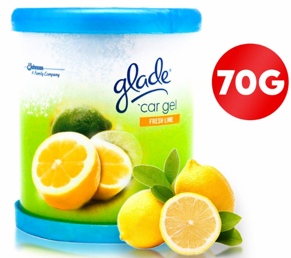 Glade Car Gel Air Freshener 70g (Fresh Lime)