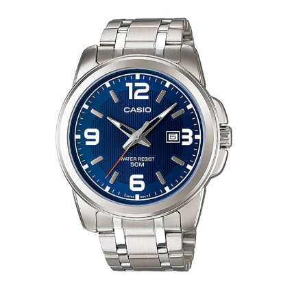 Casio Silver Stainless Steel Strap 50 Meter Quartz Watch for Men