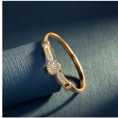 18K Gold Plated Princess Cubic Zirconia Bracelet For Women Stainless Gold Original