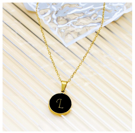 GnG Jewelry Letter A-Z Pendant Black Letter Cursive Design Stainless Steel Necklace For Fashion L