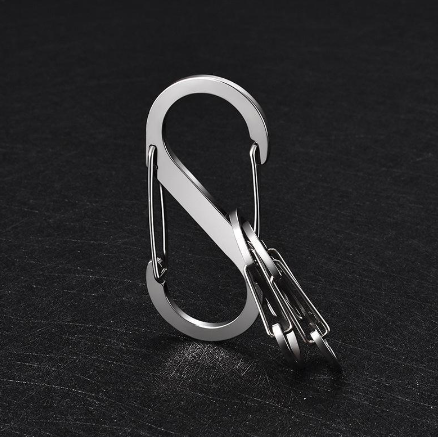 Camping Outdoor Stainless steel S-shaped Figure-8 Buckle Multi-Function Hook Outdoor Camping quick key chain mini creative backpack pendant