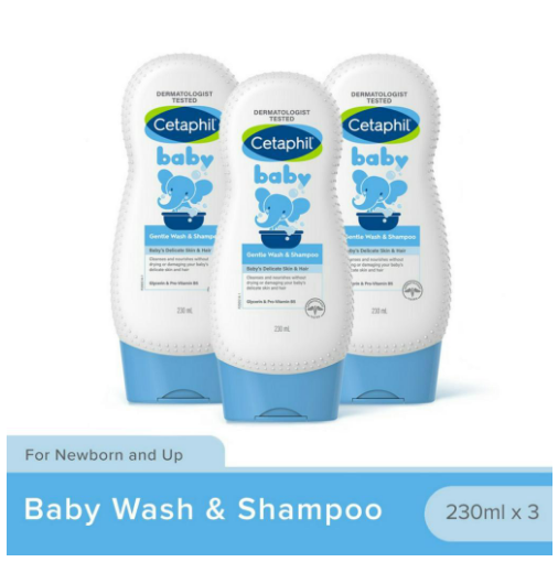 Cetaphil Baby Gentle Wash & Shampoo - 230ml - Bundle of 3