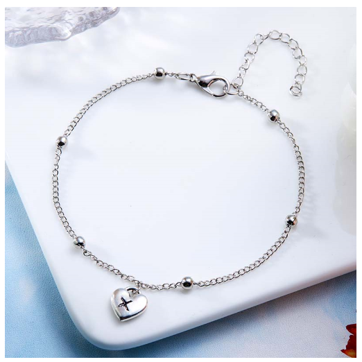 Fashion Silver Plated 26 Letters Initials Alphabet Bracelet Adjustable Bangle Women Jewelry Mother's Day Gift