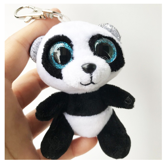 Ty Beanie Big Eyes Keychain Pendant Sloth Monkey Cat Fox Puppy Rabbit Soft Plush Backpack Decor Doll Birthday Gift For Kids 10CM C4