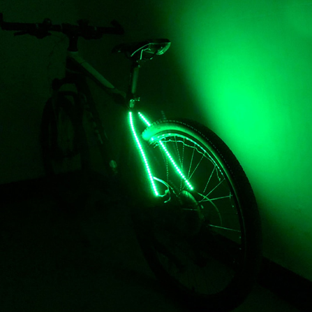 Bicycle Decorative Taillight Green/Blue Cycling Lights Strip Light 70 LED Wheel Safety Warning Light Bike Rear Lamp