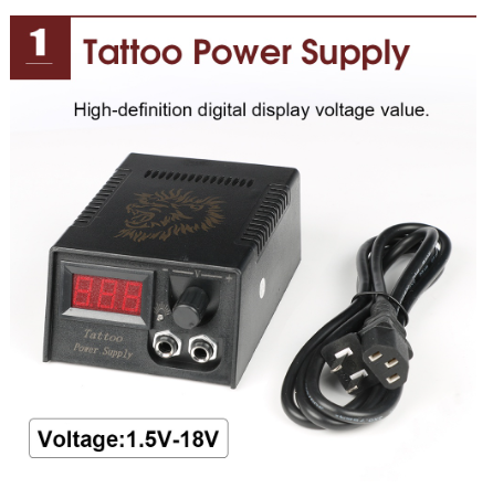 Tattoo Power Supply Digital Display Screen Double Mode Adjustment Voltage ABS Plastic with Adapter for Tattoo Foot Switch