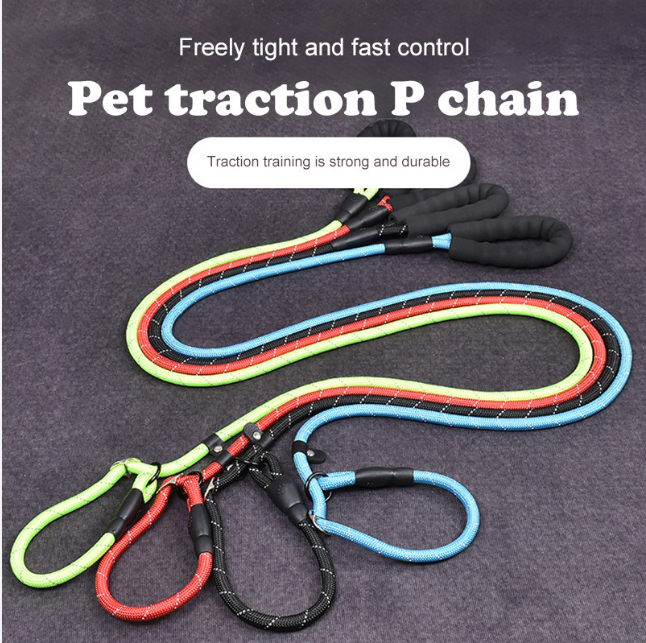 Strong Dog Leash with Padded Handle And Highly Reflective Threads Train Dog Leashes Medium Large Dog