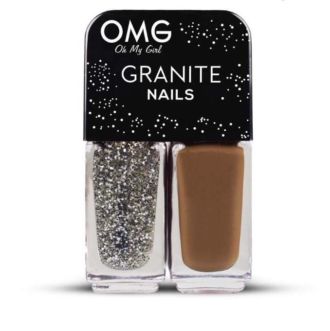 OMG Granite Nail Polish Mudstone 5ml x 2