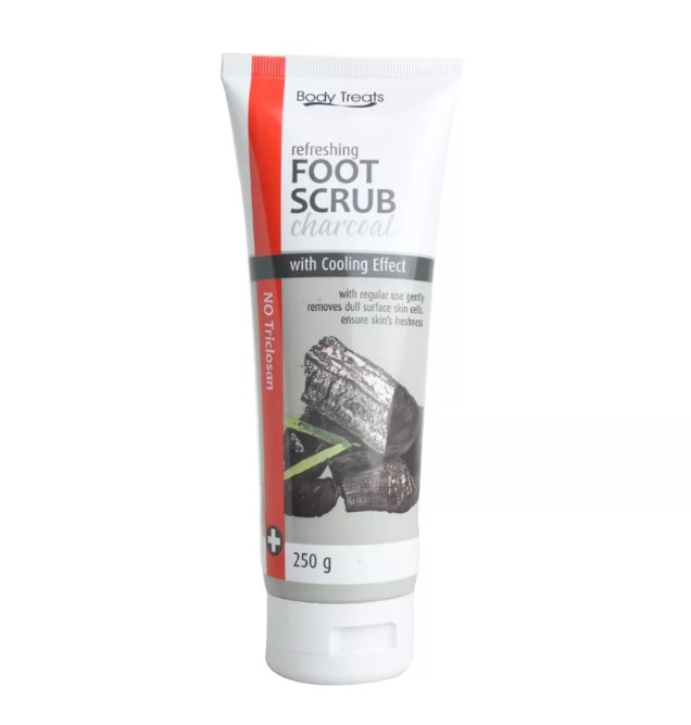 Body Treats Refreshing Foot Scrub Charcoal with Cooling Effect 250G