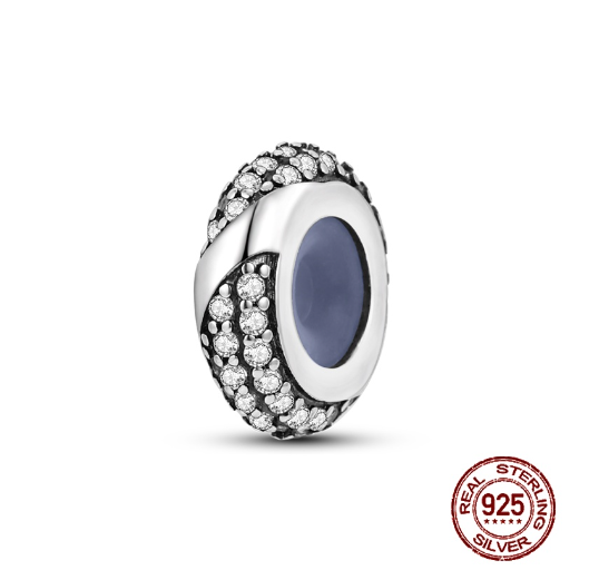 Fit Original Pandora Bracelet Beads Pendant 925 Sterling Silver Love Positioning Buckle Series Colorful Women Jewelry DIY Gift S046