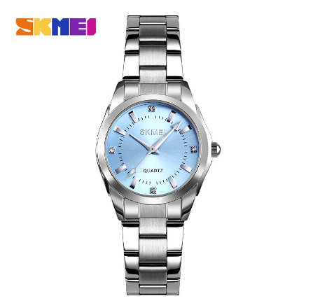 Skmei Casual Romantic Quartz Waterproof Watch for Women 1620 SILVER BLUE