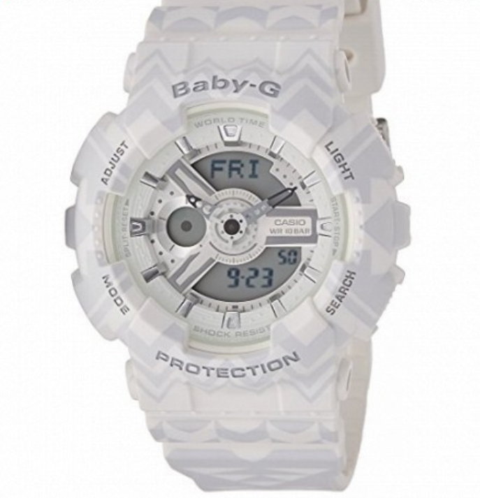 Casio Baby-g BA-110TP-7A Digital Analog Rubber Strap Watch For Women
