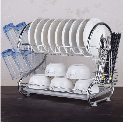 2Layer Drying Rack Stainless Dish