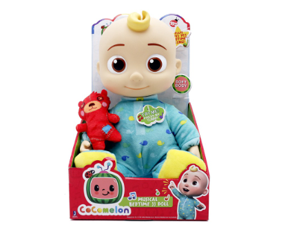 Cocomelon Musical Bedtime JJ Doll with Roto Plush