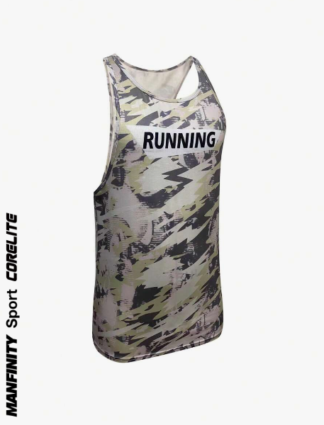 Manfinity Sport Corelite Men's Summer Letter Graphic Breathable Outdoor Sports Tank Top