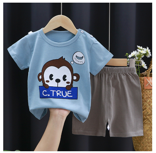 Boy Clothes Corp Terno for Kids Boys Fashion Sando Shorts Set Summer Terno For Kid Boy D7