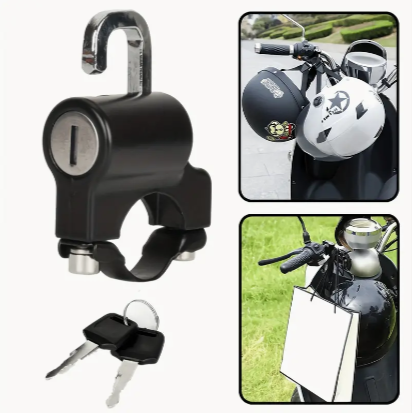 Metal Motorcycle Helmet Lock, Universal Anti-theft Fixed Lock Multifunctional Electric Safety Motorcycle Accessories