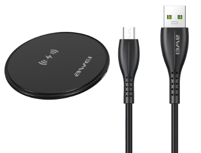Awei W16 Fast Charging With 1 Meter Micro USB Wireless Charger For Mobile Phone