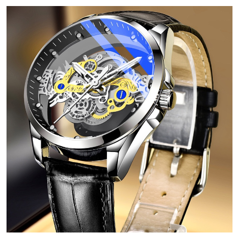 Binbond Original Luxury Stainless Steel/Leather Fashion Waterproof Business Watch Men Quartz Luminous Wrist Watch 5