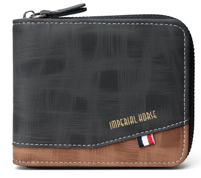Imperial Horse Men's zippered wallet H007