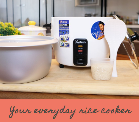 Astron URC-120 1.2L Rice Cooker (White) | 6 cups | 500W | 4-6 persons | free paddle