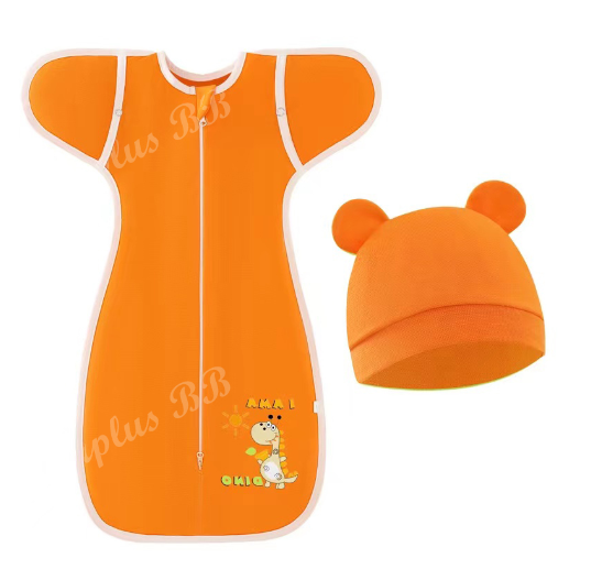 Muslim Swaddle Blanket Hat Set Swaddle Bedding Wrap Blanket Baby Swaddling Newborn Baby Swaddle D11