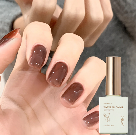 Rose Red Color Ice Through Gel Nail Polish 15ML Soak Off Glitter Gel Polish For All Seasons - Home Salon Nail Art DIY