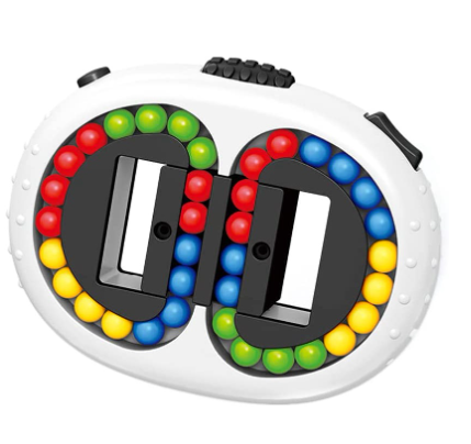 iBliver Puzzle Decompression Educational Toy Rotating Magic Bean Cube Spinner Fidget Stress Relief Ball for Boys Girls Kids