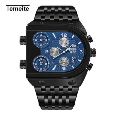 Original Luxury Men's Watch Fashion Unique Waterproof Stainless Steel Calendar Sports Quartz Men's Watch 09