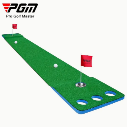 1pc Indoor Golf Trainer, Bidirectional 12 Holes Green Trainer, Golf Training Set