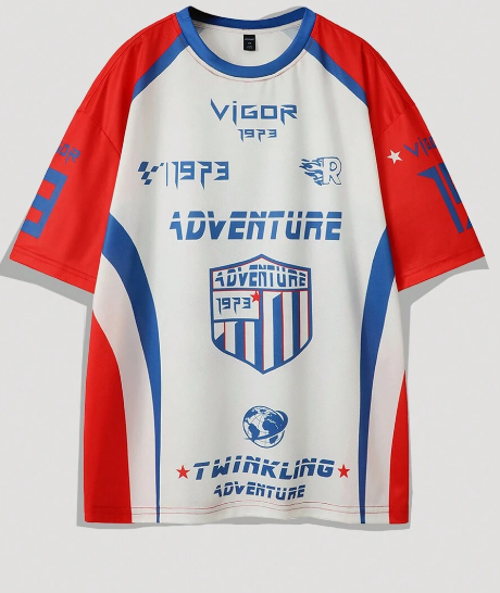 ROMWE Street Life Men Summer Casual Sports T-Shirt With Soccer Elements And Color Blocking