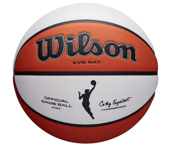 Wilson WNBA Official Game Ball, Indoor, Leather, Size: 6, Brown/White
